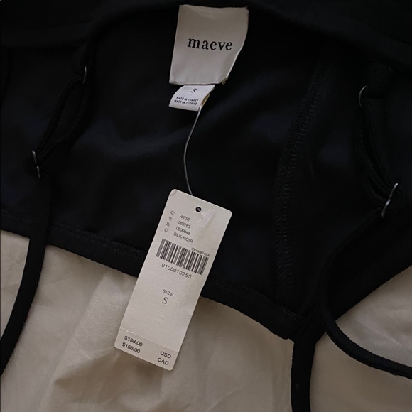 Anthropologie Maeve Sleeveless Poplin Twofer Midi Dress size S new - Picture 4 of 6